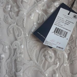 Basic sheath dress with vine embroider